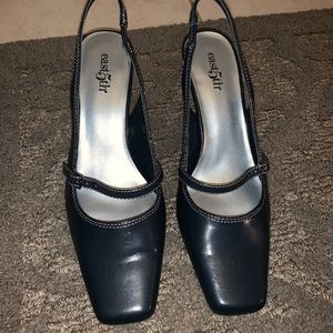 East Fifth navy blue heeled dress shoes